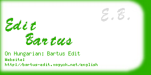 edit bartus business card